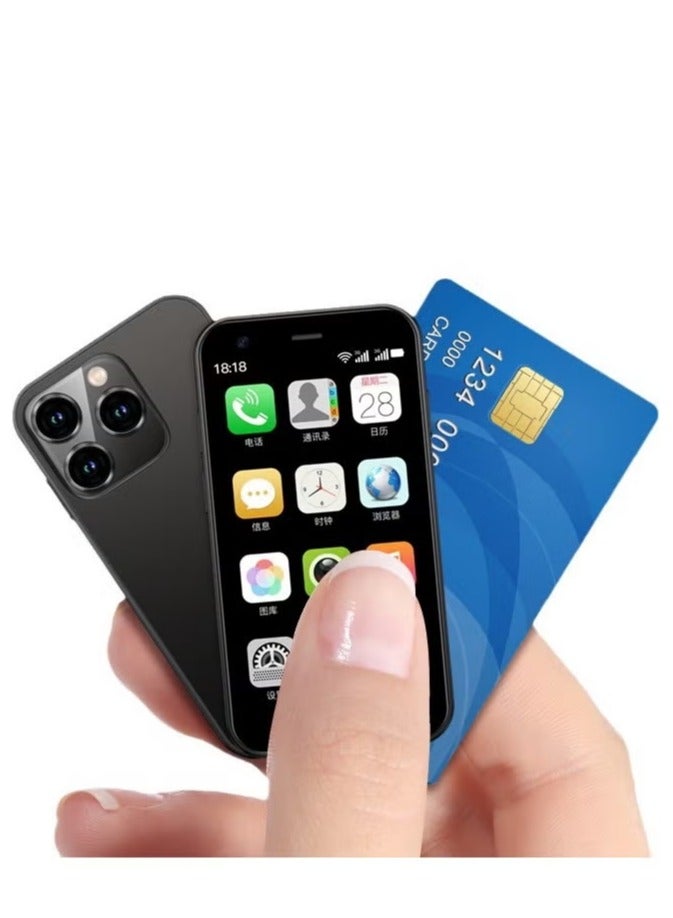 SOYES Super Mini Mobile Phone Android Quad Core Titanium Silver, Mobile Mini Smartphone Ultra Small Pocket Student Children Men and Women(Black) - Image 1